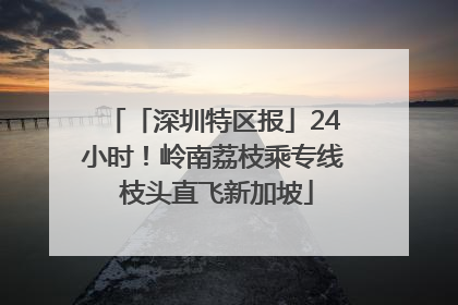 「深圳特区报」24小时！岭南荔枝乘专线 枝头直飞新加坡