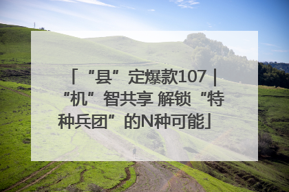 “县”定爆款107｜“机”智共享 解锁“特种兵团”的N种可能
