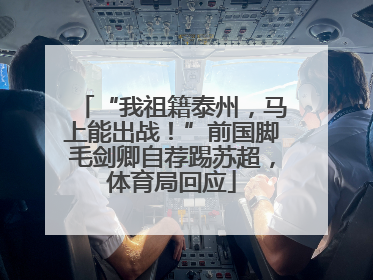 “我祖籍泰州，马上能出战！”前国脚毛剑卿自荐踢苏超，体育局回应