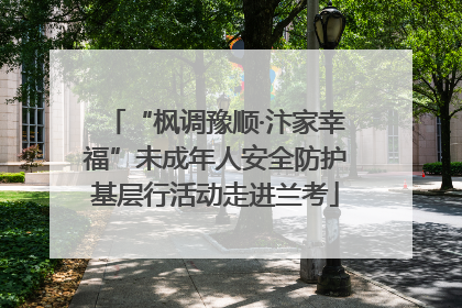 “枫调豫顺·汴家幸福”未成年人安全防护基层行活动走进兰考