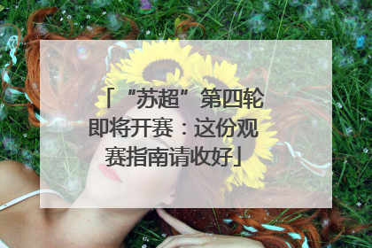 “苏超”第四轮即将开赛：这份观赛指南请收好