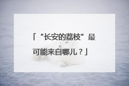 “长安的荔枝”最可能来自哪儿？