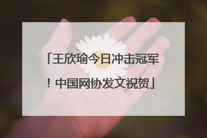 王欣瑜今日冲击冠军！中国网协发文祝贺