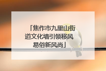 焦作市九里山街道文化墙引领移风易俗新风尚