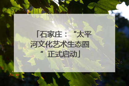 石家庄：“太平河文化艺术生态圈”正式启动
