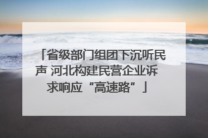 省级部门组团下沉听民声 河北构建民营企业诉求响应“高速路”