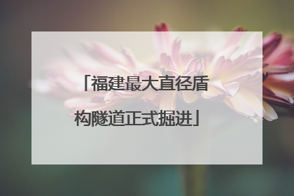 福建最大直径盾构隧道正式掘进