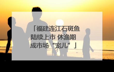福建连江石斑鱼陆续上市 休渔期成市场“宠儿”