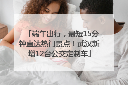 端午出行，最短15分钟直达热门景点！武汉新增12台公交定制车