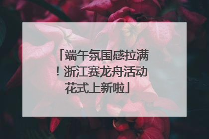 端午氛围感拉满！浙江赛龙舟活动花式上新啦