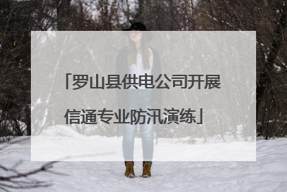 罗山县供电公司开展信通专业防汛演练