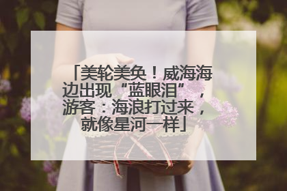 美轮美奂！威海海边出现“蓝眼泪”，游客：海浪打过来，就像星河一样