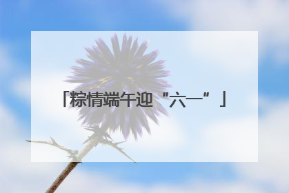 粽情端午迎“六一”