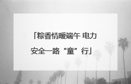 粽香情暖端午 电力安全一路“童”行