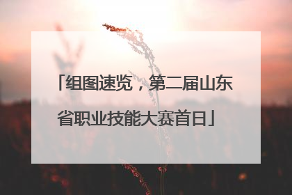 组图速览，第二届山东省职业技能大赛首日
