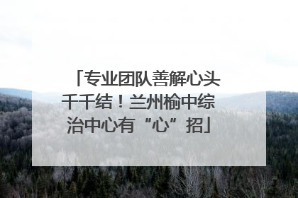 专业团队善解心头千千结！兰州榆中综治中心有“心”招