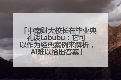 中南财大校长在毕业典礼谈Labubu：它可以作为经典案例来解析，AI难以给出答案