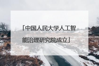 中国人民大学人工智能治理研究院成立