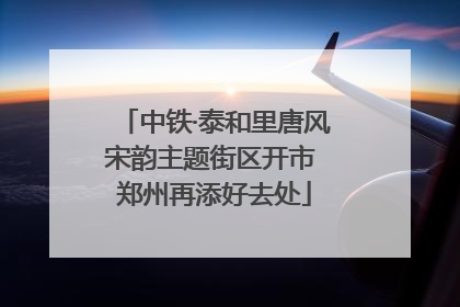 中铁·泰和里唐风宋韵主题街区开市 郑州再添好去处