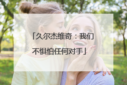 久尔杰维奇：我们不惧怕任何对手