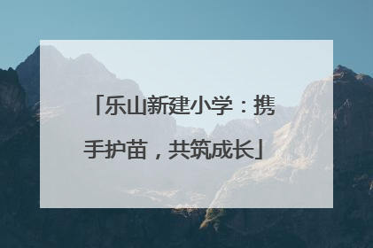乐山新建小学：携手护苗，共筑成长
