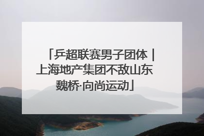 乒超联赛男子团体｜上海地产集团不敌山东魏桥·向尚运动