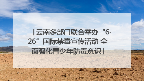 云南多部门联合举办“6·26”国际禁毒宣传活动 全面强化青少年防毒意识