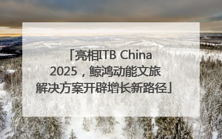亮相ITB China 2025，鲸鸿动能文旅解决方案开辟增长新路径