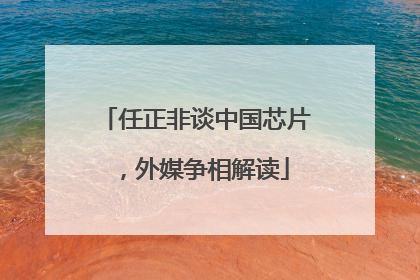 任正非谈中国芯片，外媒争相解读