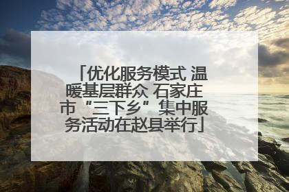 优化服务模式 温暖基层群众 石家庄市“三下乡”集中服务活动在赵县举行