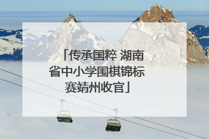 传承国粹 湖南省中小学围棋锦标赛靖州收官