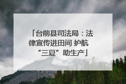 台前县司法局：法律宣传进田间 护航“三夏”助生产