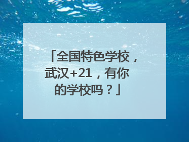 全国特色学校，武汉+21，有你的学校吗？