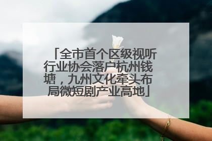 全市首个区级视听行业协会落户杭州钱塘，九州文化牵头布局微短剧产业高地