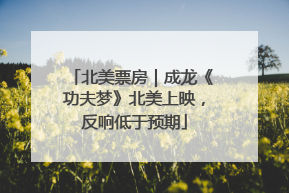 北美票房｜成龙《功夫梦》北美上映，反响低于预期