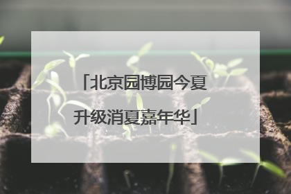 北京园博园今夏升级消夏嘉年华