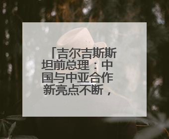 吉尔吉斯斯坦前总理：中国与中亚合作新亮点不断，原因在这里