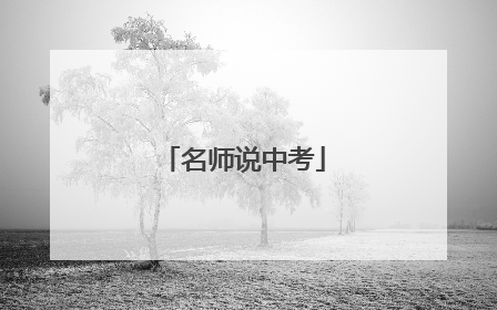 名师说中考