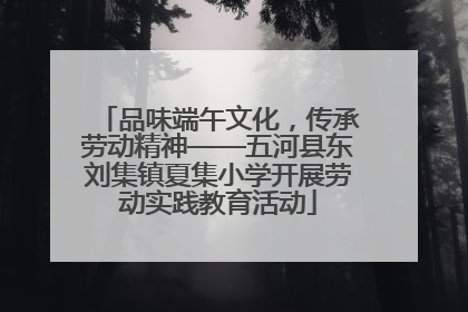 品味端午文化，传承劳动精神——五河县东刘集镇夏集小学开展劳动实践教育活动