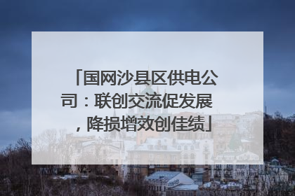 国网沙县区供电公司：联创交流促发展，降损增效创佳绩