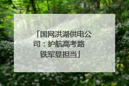 国网洪湖供电公司：护航高考路 铁军显担当
