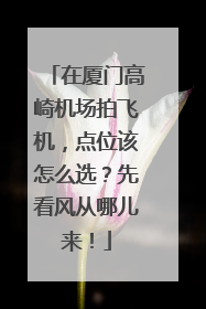 在厦门高崎机场拍飞机，点位该怎么选？先看风从哪儿来！