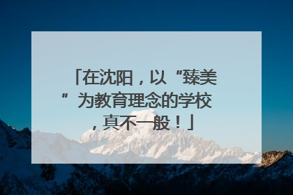 在沈阳，以“臻美”为教育理念的学校，真不一般！