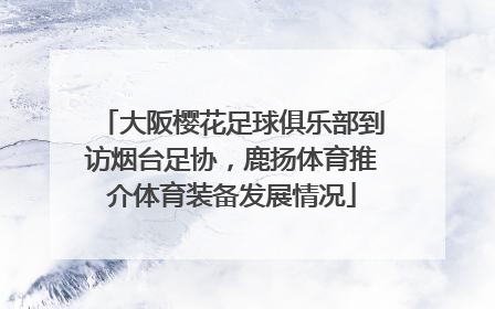 大阪樱花足球俱乐部到访烟台足协，鹿扬体育推介体育装备发展情况