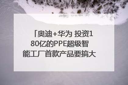 奥迪+华为 投资180亿的PPE超级智能工厂首款产品要搞大事情?|粤港澳车展