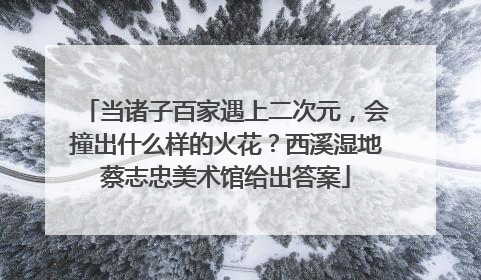 当诸子百家遇上二次元，会撞出什么样的火花？西溪湿地蔡志忠美术馆给出答案