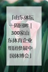 山东体坛一周回眸｜300家山东体育企业组团参展中国体博会