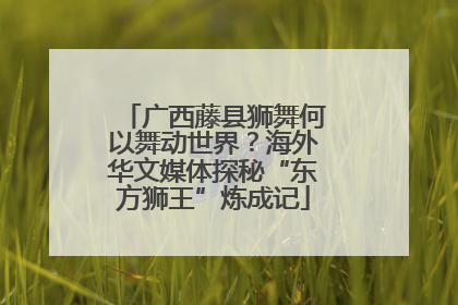 广西藤县狮舞何以舞动世界？海外华文媒体探秘“东方狮王”炼成记