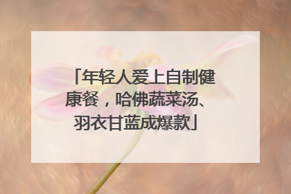 年轻人爱上自制健康餐，哈佛蔬菜汤、羽衣甘蓝成爆款