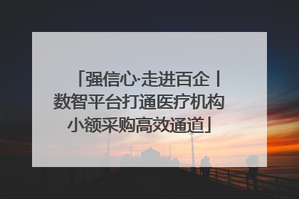 强信心·走进百企丨数智平台打通医疗机构小额采购高效通道